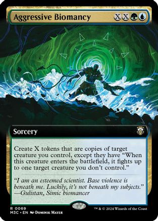 Aggressive Biomancy (Extended Art) (Ripple Foil) (M3C-069) [Modern Horizons 3 Commander] Foil