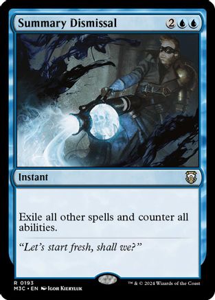 Summary Dismissal (Ripple Foil) (M3C-193) [Modern Horizons 3 Commander] Foil