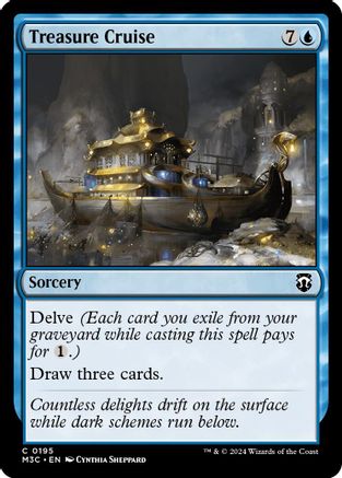 Treasure Cruise (Ripple Foil) (M3C-195) [Modern Horizons 3 Commander] Foil