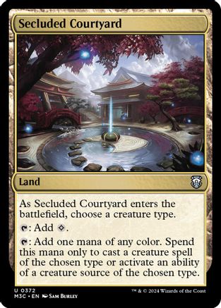 Secluded Courtyard (Ripple Foil) (M3C-372) [Modern Horizons 3 Commander] Foil