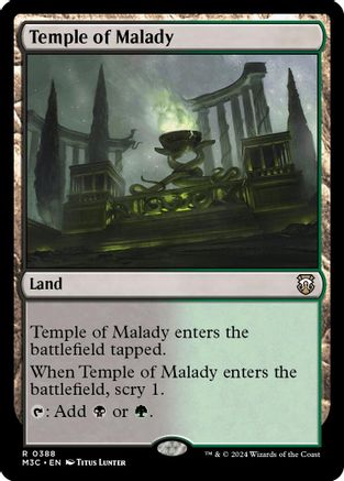 Temple of Malady (Ripple Foil) (M3C-388) [Modern Horizons 3 Commander] Foil