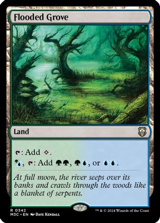 Flooded Grove (Ripple Foil) (M3C-342) [Modern Horizons 3 Commander] Foil