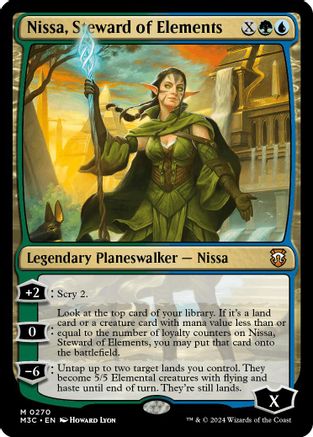 Nissa, Steward of Elements (Ripple Foil) (M3C-270) [Modern Horizons 3 Commander] Foil
