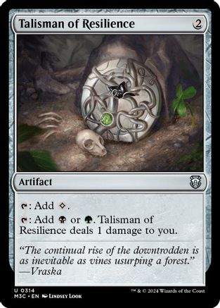 Talisman of Resilience (Ripple Foil) (M3C-314) [Modern Horizons 3 Commander] Foil