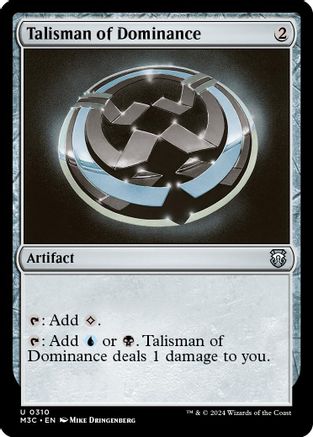 Talisman of Dominance (Ripple Foil) (M3C-310) [Modern Horizons 3 Commander] Foil