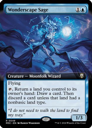 Wonderscape Sage (Extended Art) (Ripple Foil) (M3C-049) [Modern Horizons 3 Commander] Foil