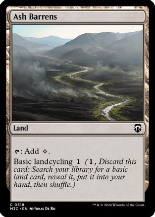 Ash Barrens (Ripple Foil) (M3C-318) [Modern Horizons 3 Commander] Foil