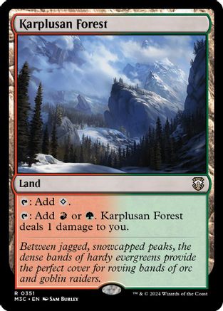Karplusan Forest (Ripple Foil) (M3C-351) [Modern Horizons 3 Commander] Foil
