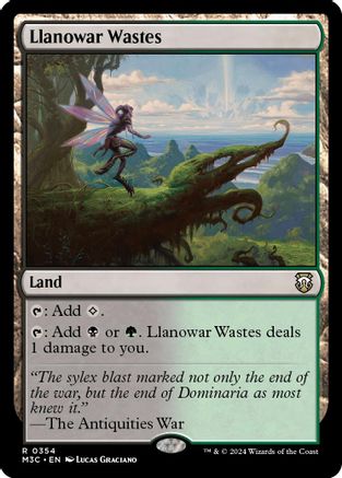 Llanowar Wastes (Ripple Foil) (M3C-354) [Modern Horizons 3 Commander] Foil