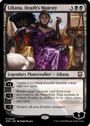 Liliana, Death's Majesty (Ripple Foil) (M3C-200) [Modern Horizons 3 Commander] Foil
