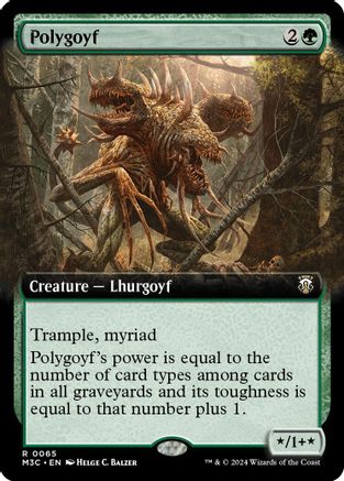 Polygoyf (Extended Art) (Ripple Foil) (M3C-065) [Modern Horizons 3 Commander] Foil