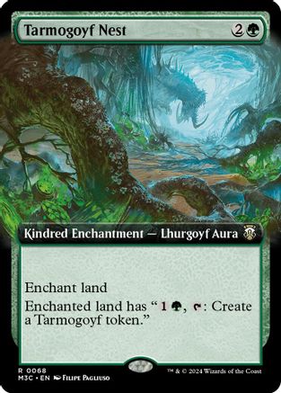 Tarmogoyf Nest (Extended Art) (Ripple Foil) (M3C-068) [Modern Horizons 3 Commander] Foil