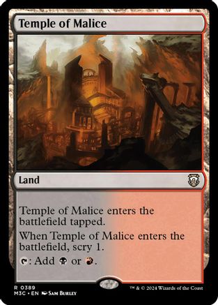 Temple of Malice (Ripple Foil) (M3C-389) [Modern Horizons 3 Commander] Foil