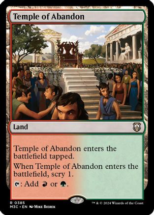 Temple of Abandon (Ripple Foil) (M3C-385) [Modern Horizons 3 Commander] Foil