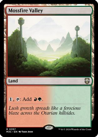 Mossfire Valley (Ripple Foil) (M3C-357) [Modern Horizons 3 Commander] Foil