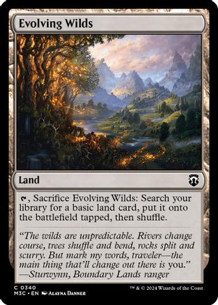 Evolving Wilds (Ripple Foil) (M3C-340) [Modern Horizons 3 Commander] Foil