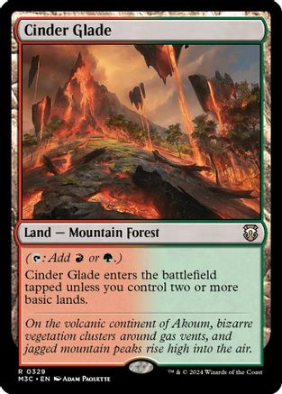 Cinder Glade (Ripple Foil) (M3C-329) [Modern Horizons 3 Commander] Foil