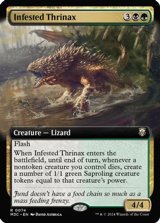 Infested Thrinax (Extended Art) (Ripple Foil) (M3C-074) [Modern Horizons 3 Commander] Foil