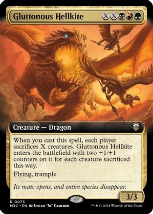 Gluttonous Hellkite (Extended Art) (Ripple Foil) (M3C-073) [Modern Horizons 3 Commander] Foil