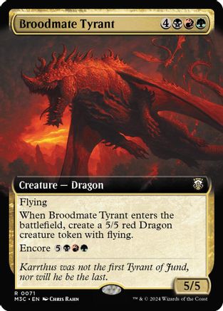 Broodmate Tyrant (Extended Art) (Ripple Foil) (M3C-071) [Modern Horizons 3 Commander] Foil
