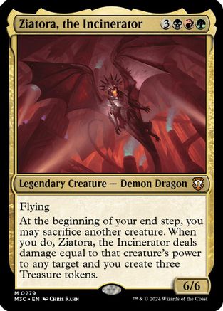 Ziatora, the Incinerator (Ripple Foil) (M3C-279) [Modern Horizons 3 Commander] Foil