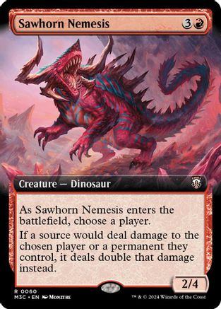 Sawhorn Nemesis (Extended Art) (Ripple Foil) (M3C-060) [Modern Horizons 3 Commander] Foil