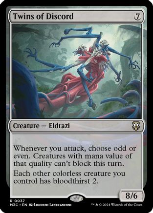 Twins of Discord (Ripple Foil) (M3C-037) [Modern Horizons 3 Commander] Foil