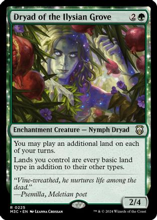 Dryad of the Ilysian Grove (Ripple Foil) (M3C-225) [Modern Horizons 3 Commander] Foil