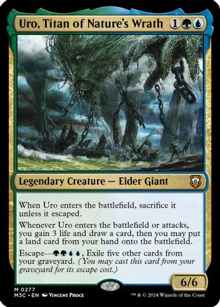 Uro, Titan of Nature's Wrath (Ripple Foil) (M3C-277) [Modern Horizons 3 Commander] Foil