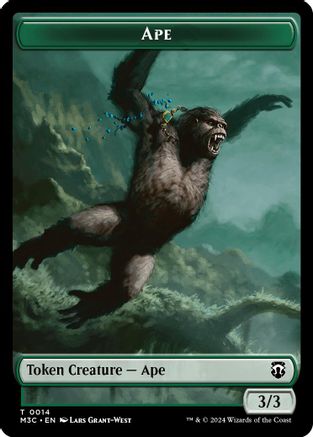 Ape // Plant Double-Sided Token (M3C-14 // 26) [Modern Horizons 3 Commander]