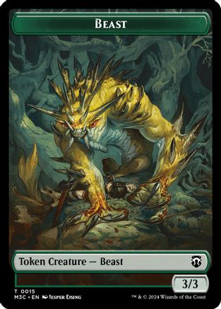 Beast (0015) // Insect (0025) Double-Sided Token (M3C-15 // 25) [Modern Horizons 3 Commander]