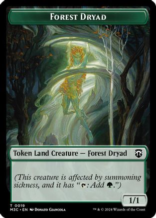Forest Dryad // Emblem - Vivien Reid Double-Sided Token (M3C-19 // 28) [Modern Horizons 3 Commander]