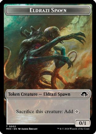 Eldrazi Spawn // Fanatic of Rhonas Double-Sided Token (MH3-2 // 15) [Modern Horizons 3] Foil