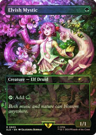 Elvish Mystic (SLD-805) (Rainbow Foil) [Secret Lair Drop Series] Foil