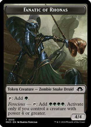 Fanatic of Rhonas // Energy Reserve Double-Sided Token (MH3-15 // 36) [Modern Horizons 3]