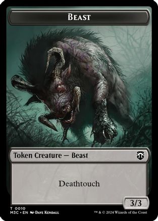 Beast (0010) (Ripple Foil) // Shapeshifter (0008) Double-Sided Token (M3C-10 // 8) [Modern Horizons 3 Commander] Foil
