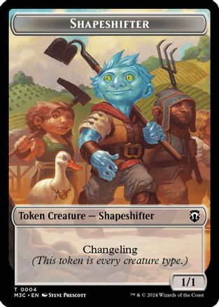 Shapeshifter (0004) (Ripple Foil) // Copy Double-Sided Token (M3C-4 // 1) [Modern Horizons 3 Commander] Foil