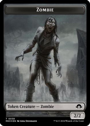Zombie (Ripple Foil) // Insect (0027) Double-Sided Token (MH3-39 // 27) [Modern Horizons 3] Foil