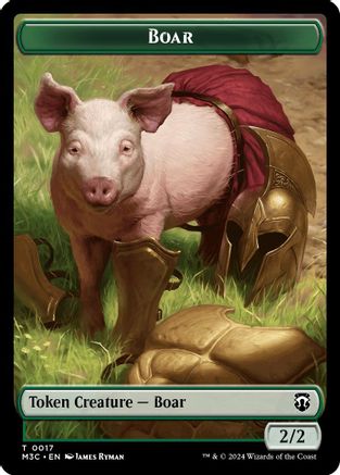 Boar (Ripple Foil) // Forest Dryad Double-Sided Token (M3C-17 // 19) [Modern Horizons 3 Commander] Foil