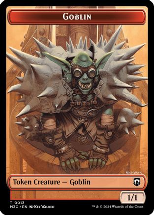 Goblin (Ripple Foil) // Tarmogoyf Double-Sided Token (M3C-13 // 22) [Modern Horizons 3 Commander] Foil