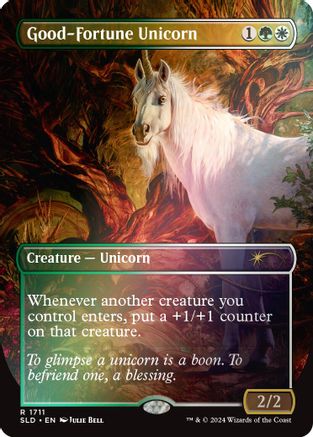 Good-Fortune Unicorn (Rainbow Foil) (SLD-1711) [Secret Lair Drop Series] Foil