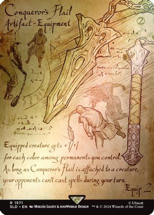Conqueror's Flail (Rainbow Foil) (SLD-1571) [Secret Lair Drop Series] Foil