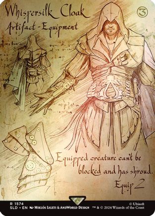 Whispersilk Cloak (Rainbow Foil) (SLD-1574) [Secret Lair Drop Series] Foil