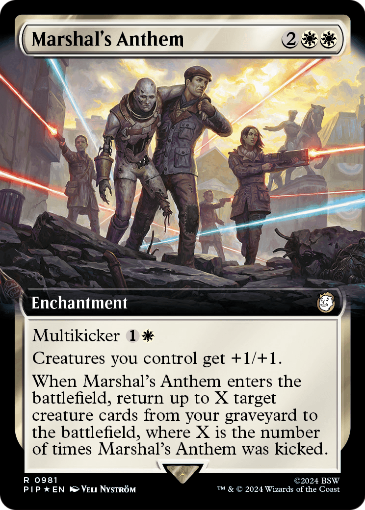 Marshal's Anthem (Extended Art) (Surge Foil) (PIP-981) [Fallout] Foil