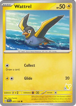 Wattrel - Pikachu (77) [Battle Academy 2024] - Common