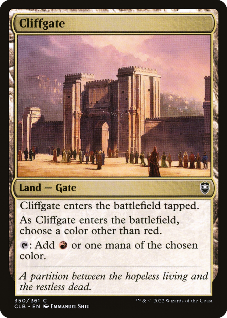Cliffgate (CLB-350) [Commander Legends: Battle for Baldur's Gate] Foil