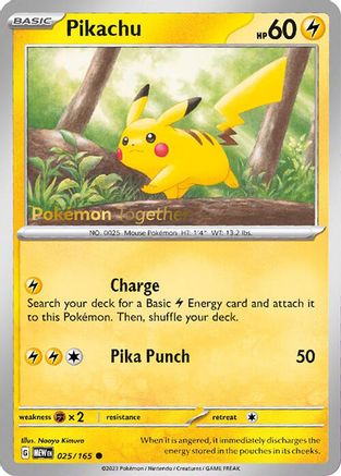Pikachu (Pokemon Together) (025/165) [Miscellaneous Cards & Products] - Promo
