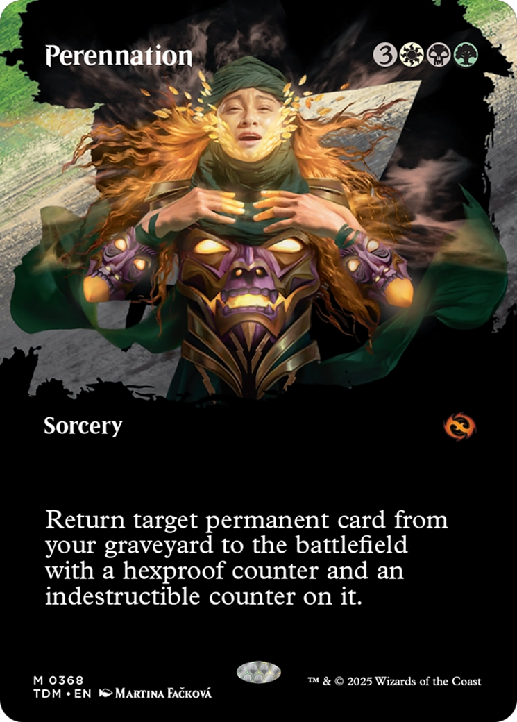 Perennation (Borderless) (TDM-368) (Showcase) [Tarkir: Dragonstorm] Foil