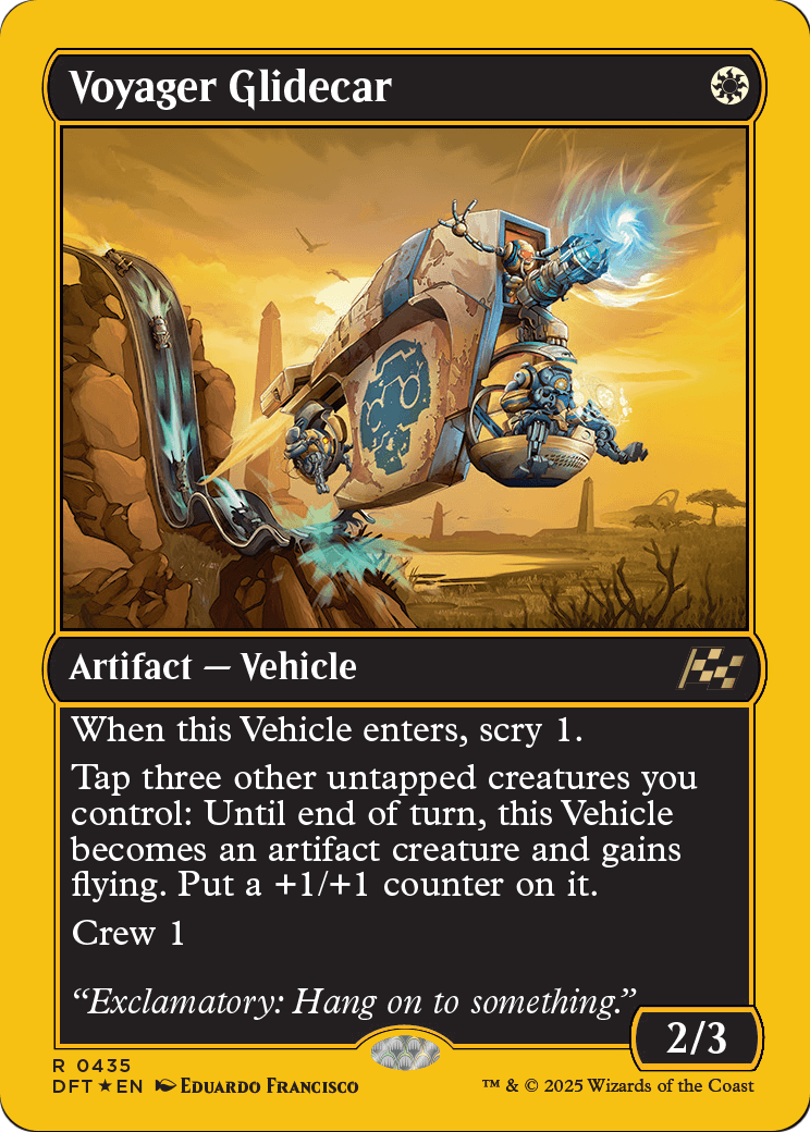 Voyager Glidecar (First-Place Foil) (DFT-435) [Aetherdrift] Foil