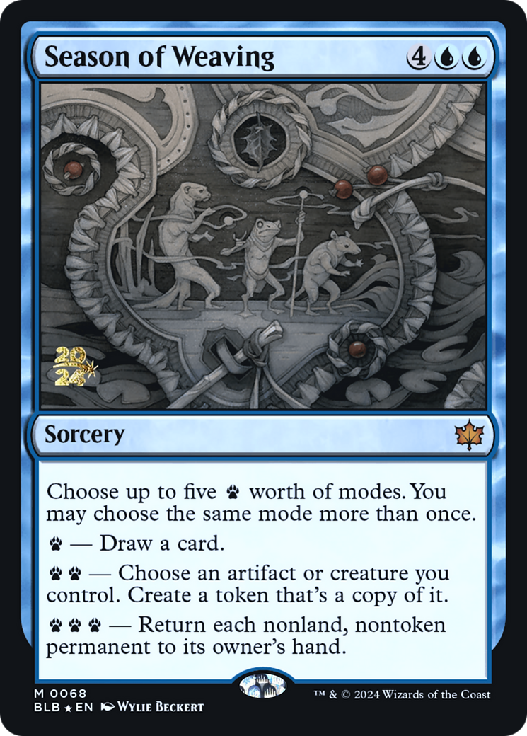 Season of Weaving (PRE-068) [Bloomburrow Promos] Foil